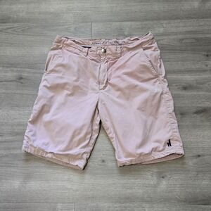 Johnnie O Shorts Men's 33‎ Pink Blue Fleece Lined Tailgaters Chino